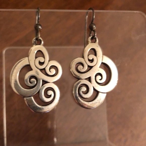 Brighton retired long length multi chain swirl link necklace & earrings - Picture 11 of 16